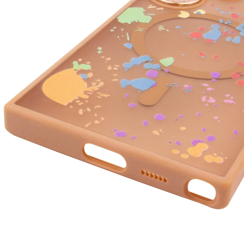 Чохол абстракція малювання з MagSafe на Samsung Galaxy S24 Ultra – Desert gold. Фото 6 з 6