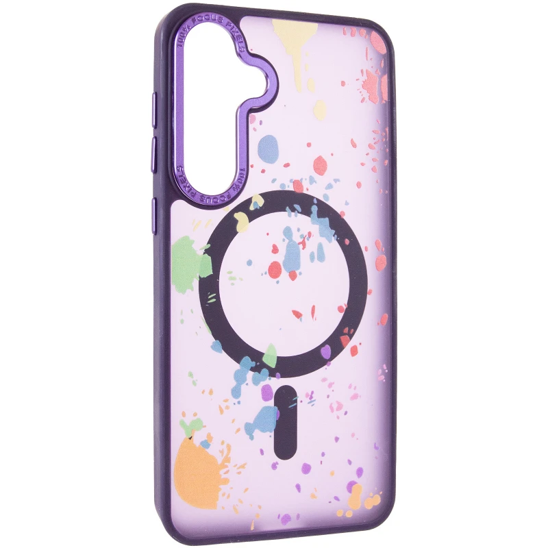 Чехол абстракция рисования с MagSafe для Samsung Galaxy S24 – Dark purple. Фото 1 из 7