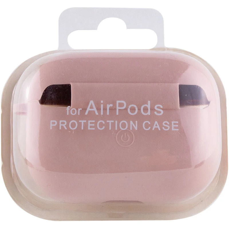 Силіконовий футляр з мікрофіброю для навушників Airpods Pro – Рожевий / Pink Sand. Фото 5 з 5
