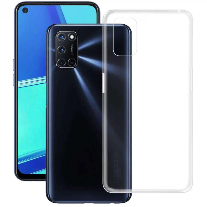 Ультратонкий силіконовий чохол 1мм на Oppo A52 / A72 / A92 – Безбарвний (прозорий). Фото 2 з 4