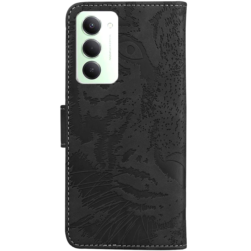 Шкіряний чохол-книжка Tiger для Xiaomi Redmi 15 (EU) – Black. Фото 2 з 7