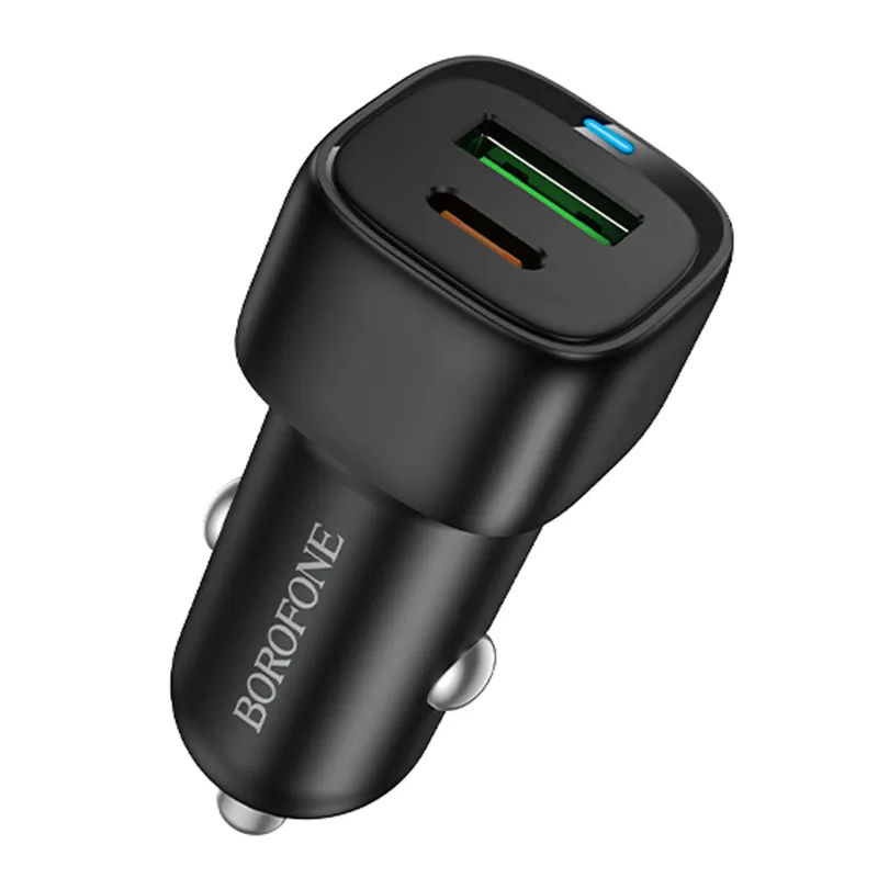 АЗП Borofone BZ34B Cloud PD20W+QC3.0 total 38W (1USB-A/1C) – Black. Фото 1 з 5