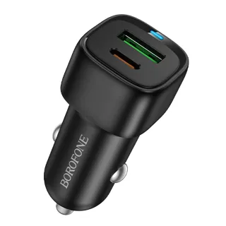 АЗП Borofone BZ34B Cloud PD20W+QC3.0 total 38W (1USB-A/1C) — Black