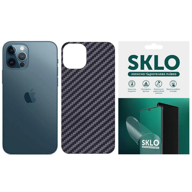 

Защитная пленка SKLO Back Carbon на тыльную сторону для Apple iPhone 11 (6.1") (Черный), Чорний