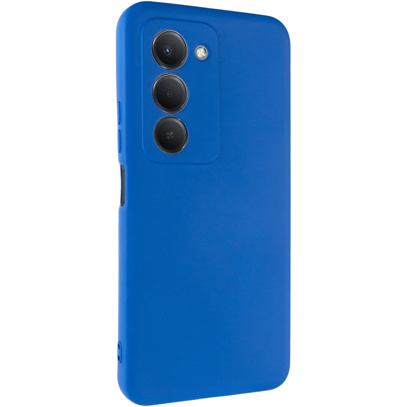 Цветной силиконовый чехол GETMAN с закрытой камерой на Xiaomi Redmi 15 (Global) – Синий / Royal blue. Фото 2 из 6