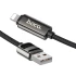 Дата кабель Hoco U137 Line with display USB to Lightning 2.4A/12W (1.2m) – Black. Фото 3 з 6