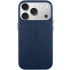 Чехол кожаный Leather Case (AA) with MagSafe and Animation для Apple iPhone 17 Pro (6.3") – Dark Blue. Фото 1 из 1