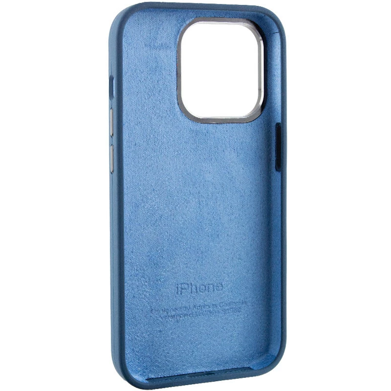 Чохол Silicone Case з металевими кнопками на Apple iPhone 13 Pro (6.1") – Синій / StromBlue. Фото 7 з 9