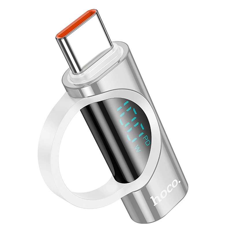 Перехідник Hoco UA32 Type-C male to Type-C female display adapter – silver. Фото 1 з 4