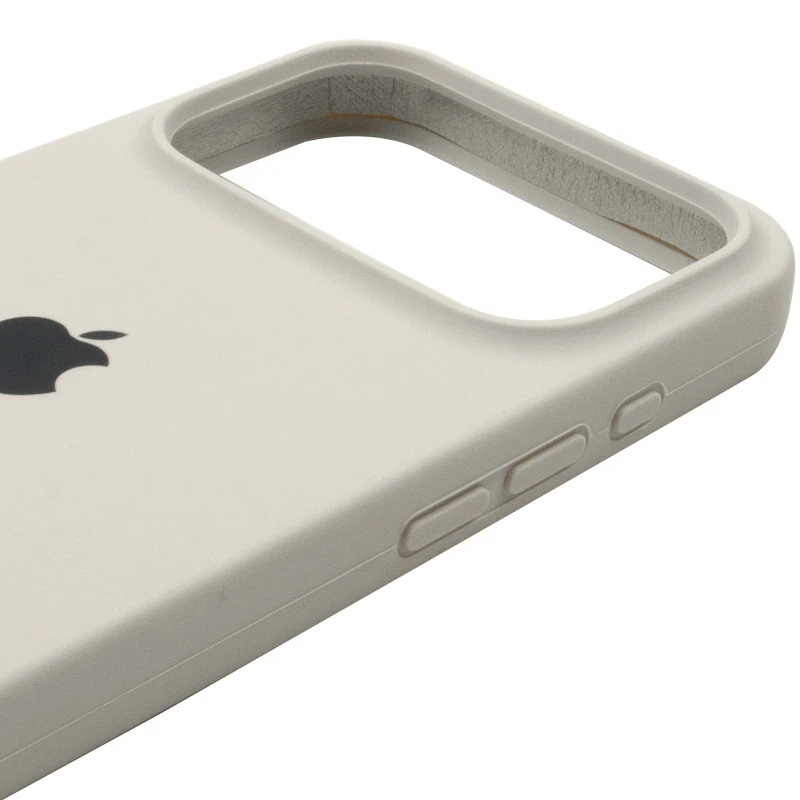 Чехол Silicone Case с закрытым низом для Apple iPhone 17 Pro (6.3") – Бежевый / Antigue White. Фото 5 из 6