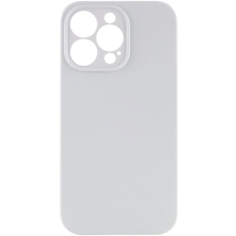 Чехол с закрытым низом Silicone Case для Apple iPhone 16 Pro Max – Белый / White. Фото 2 из 13