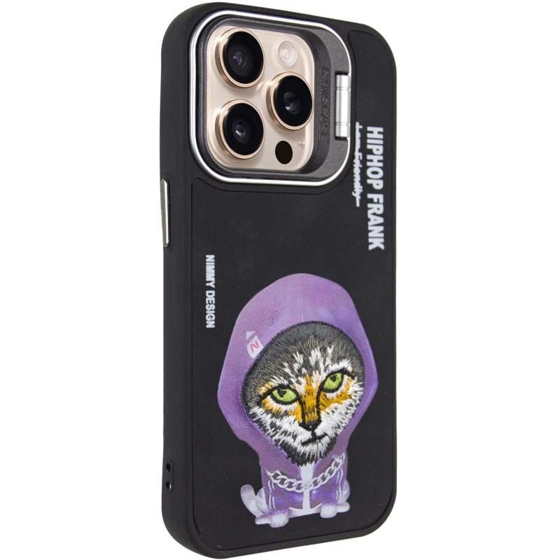TPU+PC чохол з тваринами для Apple iPhone 15 Pro (6.1") – Black Cat. Фото 2 з 7