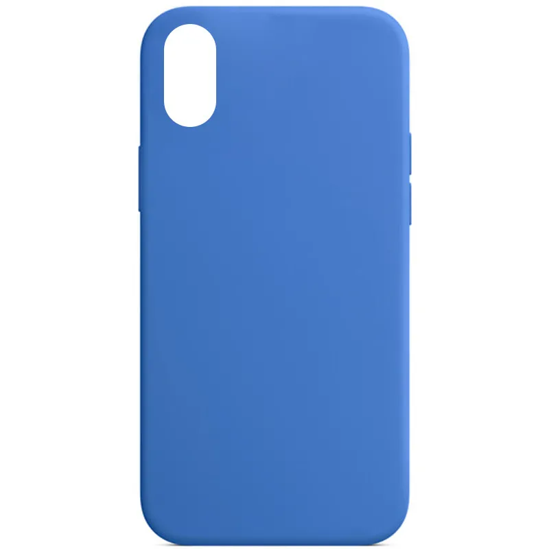 Чохол Silk Full Protective (AA) NO LOGO для Apple iPhone XS (5.8") – Синій / Capri Blue. Фото 1 з 1