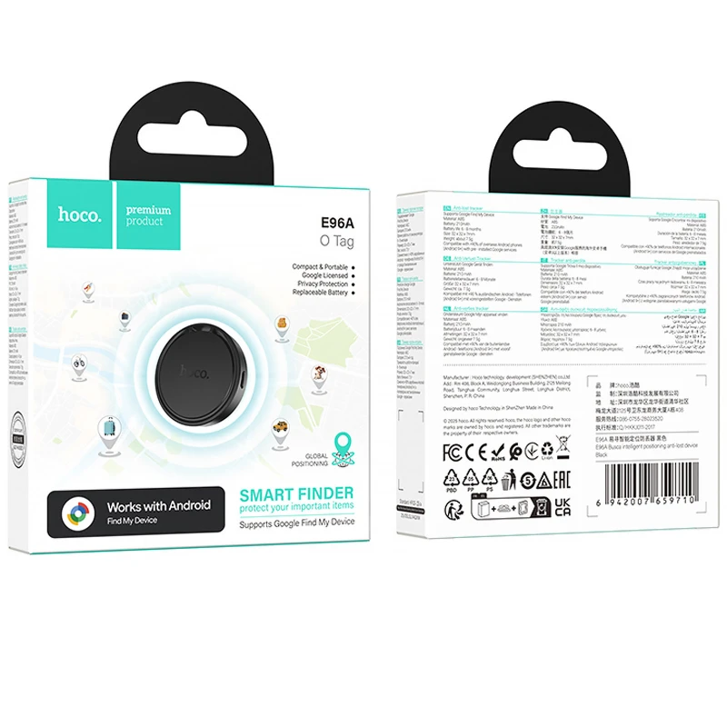 Трекер Hoco E96A Busca 210 mAh – Black. Фото 3 з 3