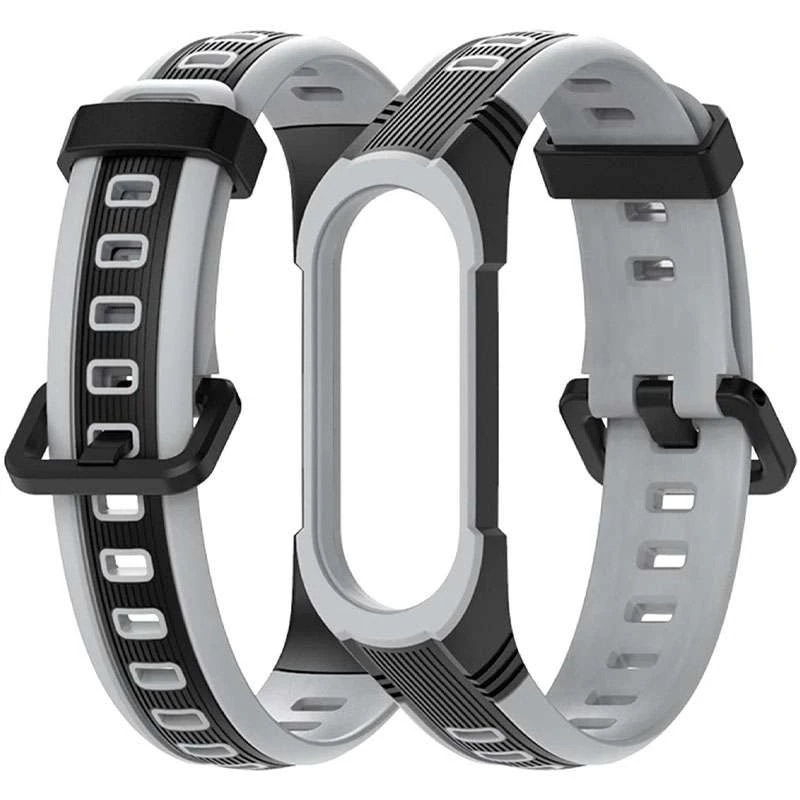 

Ремінець Thin Armor для Xiaomi Mi Band 6 (Сірий / Чорний)