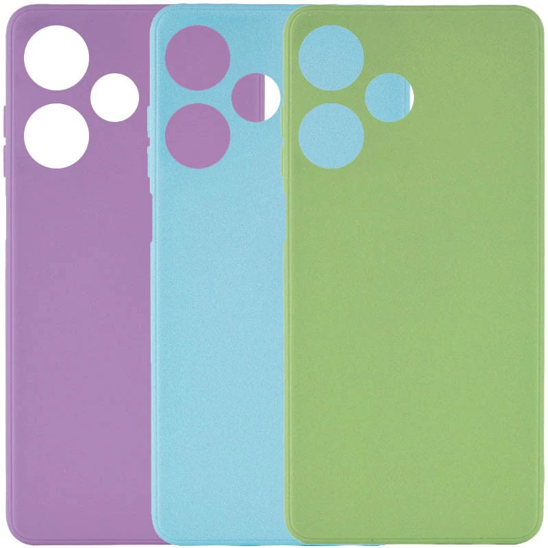 Цветной силиконовый чехол с защитой камеры для Infinix Hot 30i фото 1 из 2