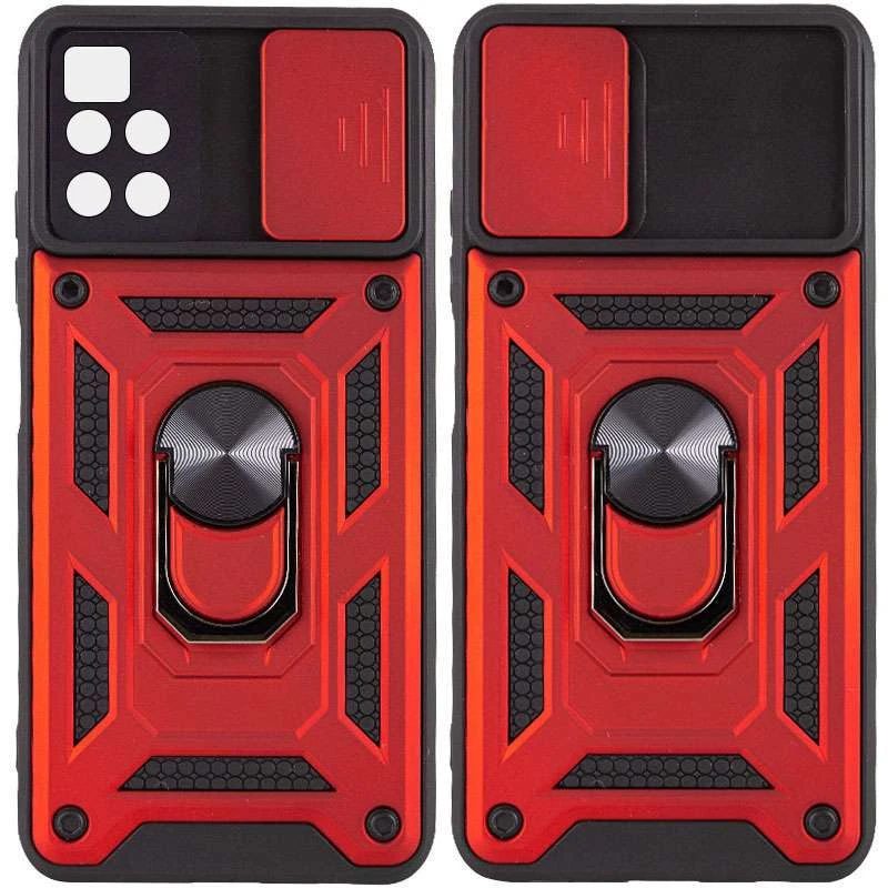 Ударопрочный чехол Serge Ring с защитой камеры для Xiaomi Redmi Note 11 Pro 4G/5G – Красный. Фото 2 из 9