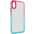 Силіконовий чохол фреш на Apple iPhone XS Max (6.5") – Бірюзовий / Рожевий. Фото 1 з 5