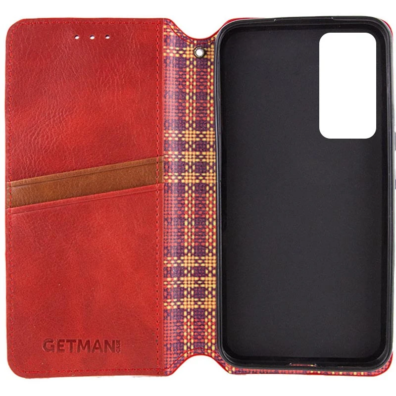 Чехол книжка GETMAN Cubic для Samsung Galaxy M35 – Красный. Фото 5 из 12