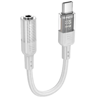 Перехідник Aux Hoco LS37 Spirit transparent external sound card Type-C to 3.5mm фото 1 з 5