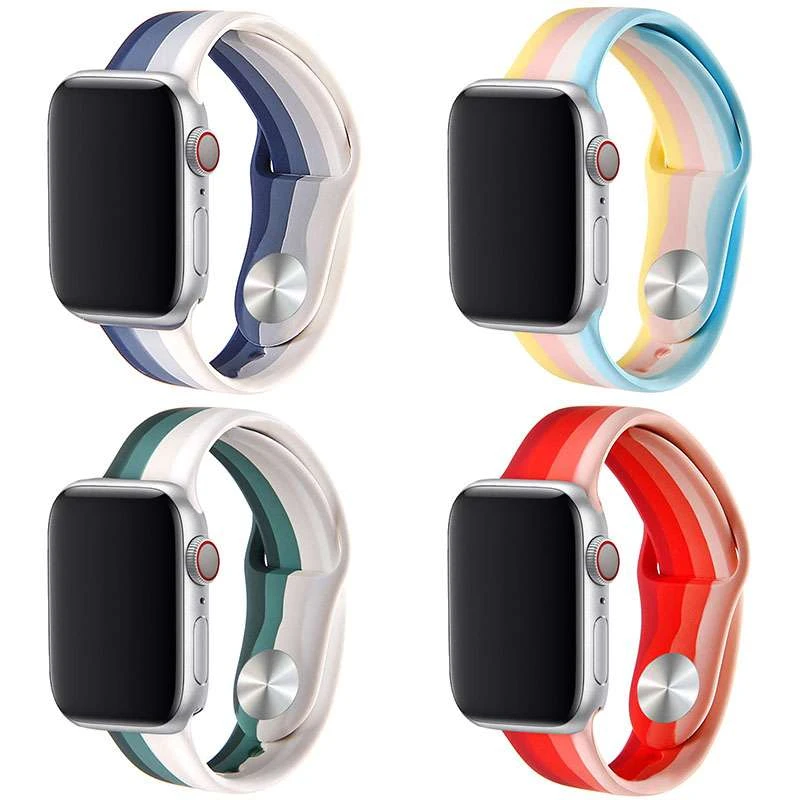 

Силіконовий ремінець Rainbow для Apple watch 38mm / 40mm