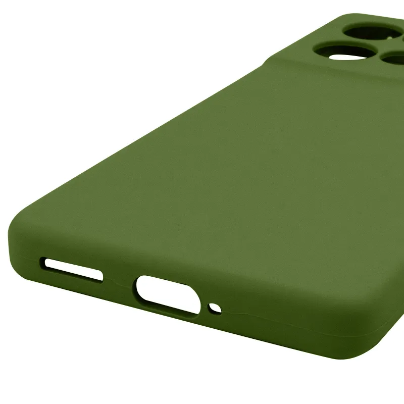 Чохол Silicone Cover Ummi Lakshmi Full Camera (AA) для Motorola Edge 50 – Зелений / Dark green. Фото 14 з 15