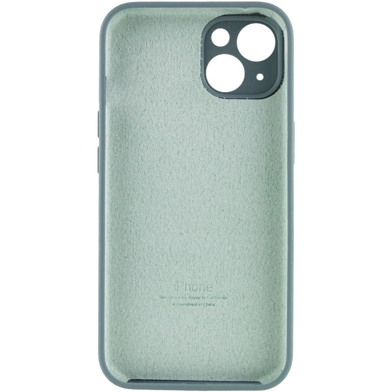 Чехол Silicone Case с защитой камеры для Apple iPhone 15 Plus (6.7") – Зеленый / Pine green. Фото 2 из 4
