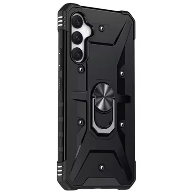 Ударостійкий чохол Pathfinder з кільцем на Samsung Galaxy S23 FE – Чорний / Black. Фото 2 з 3