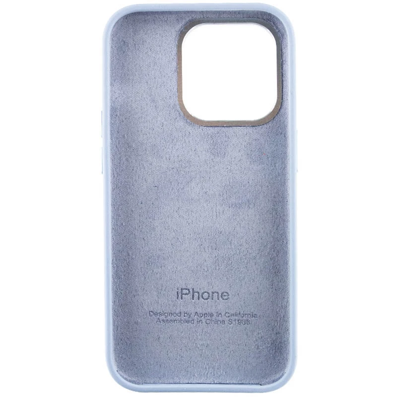 Чехол Silicone Case с металлическими кнопками для Apple iPhone 13 Pro Max (6.7") – Голубой / Blue Fog. Фото 5 из 9