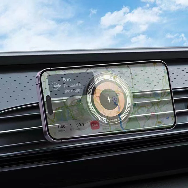 Автотримач з БЗП Borofone BH211 Riley (air outlet) – Black. Фото 4 з 6