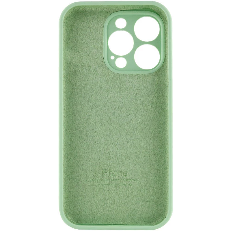 Чехол Silicone Case с защитой камеры для Apple iPhone 15 Pro (6.1") – Зеленый / Pistachio. Фото 4 из 6
