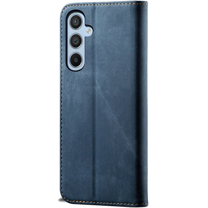 Шкіряний чохол-книжка Urban Denim series для Samsung Galaxy A36 5G – Blue. Фото 4 з 4