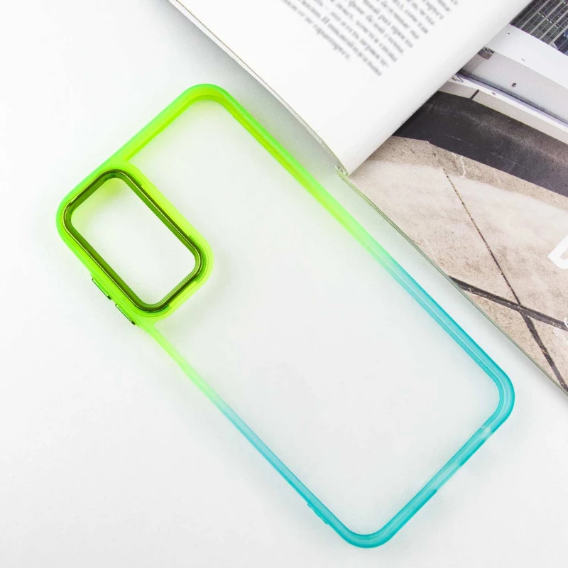 Силіконовий чохол фреш на Samsung Galaxy A24 4G – Бірюзовий / Лимонный. Фото 3 з 9