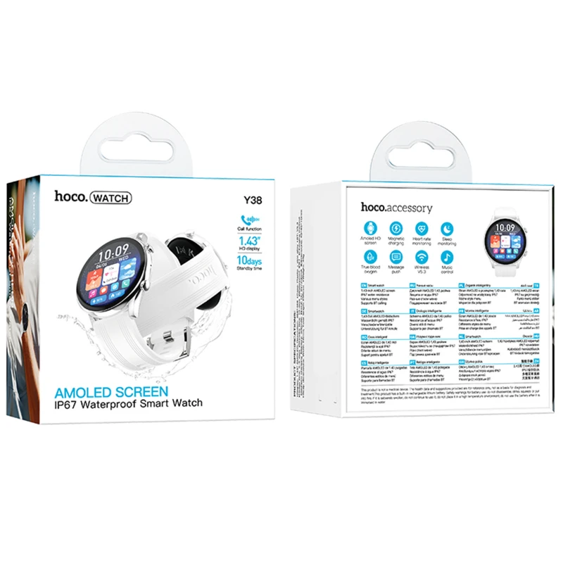 Смарт-годинник Hoco Smart Watch Y38 Smart sports watch (call version) – silver. Фото 3 з 3