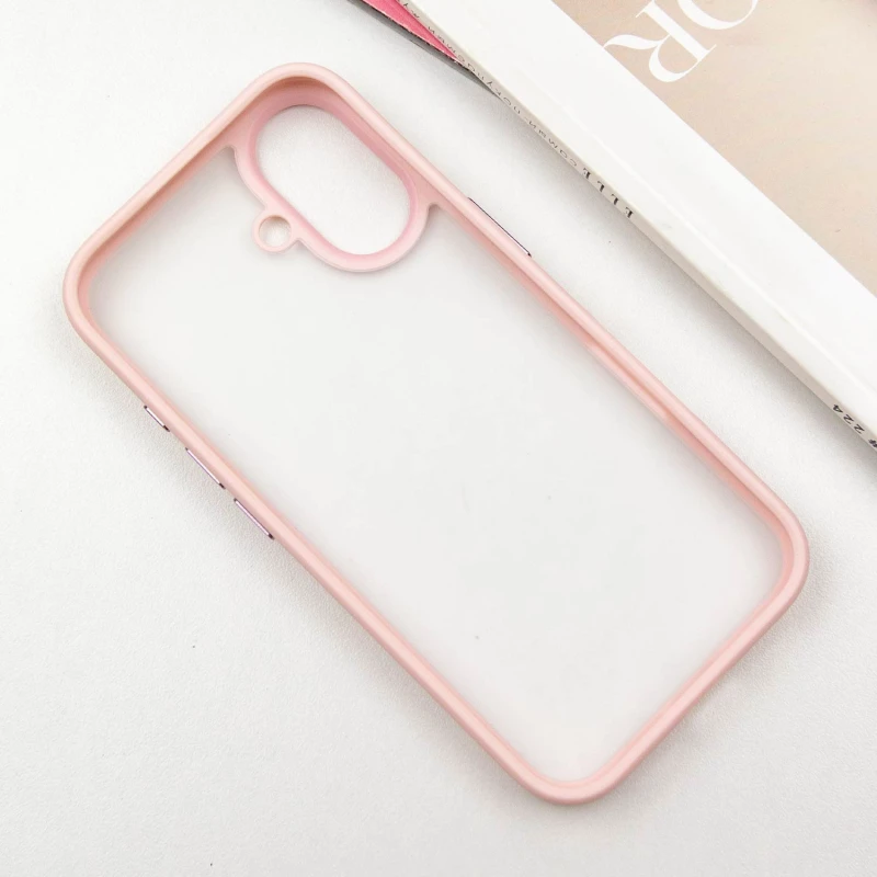 TPU+PC с металлическими кнопками для Apple iPhone 16 – Розовый. Фото 4 из 6