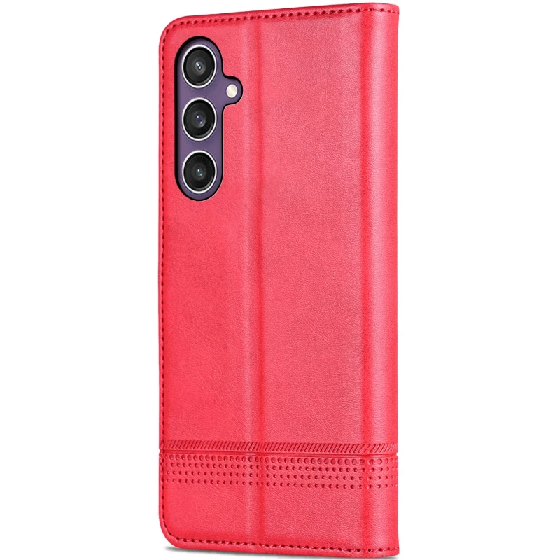 Кожаный чехол-книжка AZNS Classic series для Samsung Galaxy A36 5G – Red. Фото 2 из 4