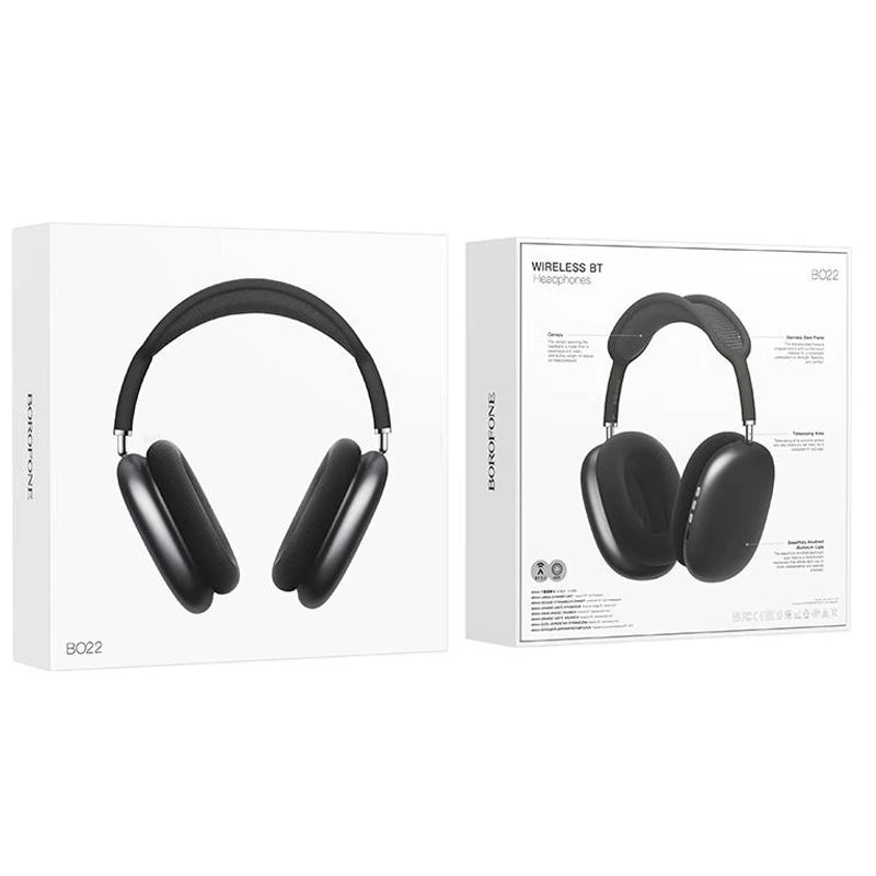 Накладні бездротові навушники BOROFONE BO22 Elegant – Space Gray. Фото 4 з 4