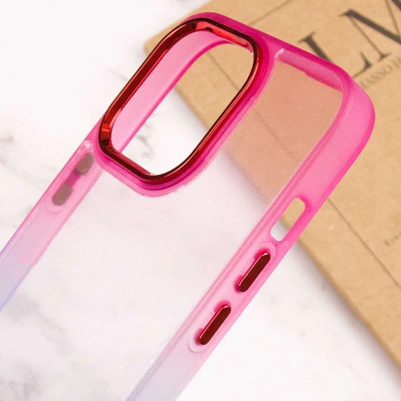 Силиконовый чехол фреш для Apple iPhone 13 Pro (6.1") – Синий / Розовый. Фото 6 из 6