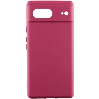 Чохол Silicone Case Lakshmi Premium із закритою камерою для Google Pixel 7 — Бордовий / Plum