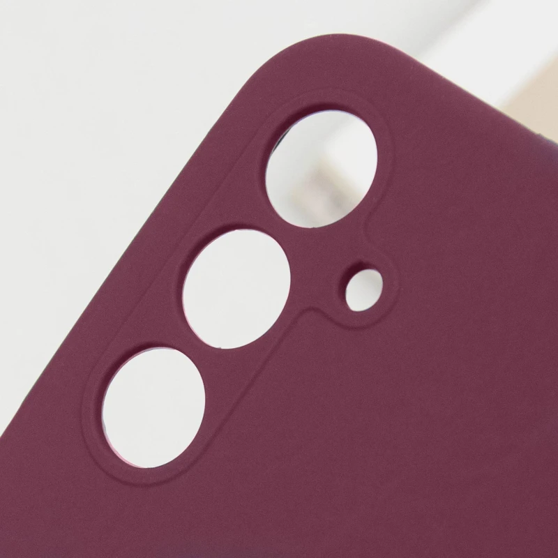 Чехол Silicone Case Lakshmi Premium з закритою камерою на Samsung Galaxy A56 5G – Бордовый / Plum. Фото 7 из 11