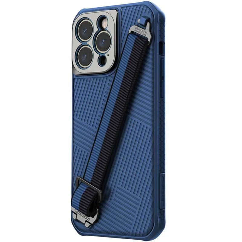 Карбована накладка Nillkin Strap Case на Apple iPhone 14 Pro Max (6.7") – Blue. Фото 3 з 5