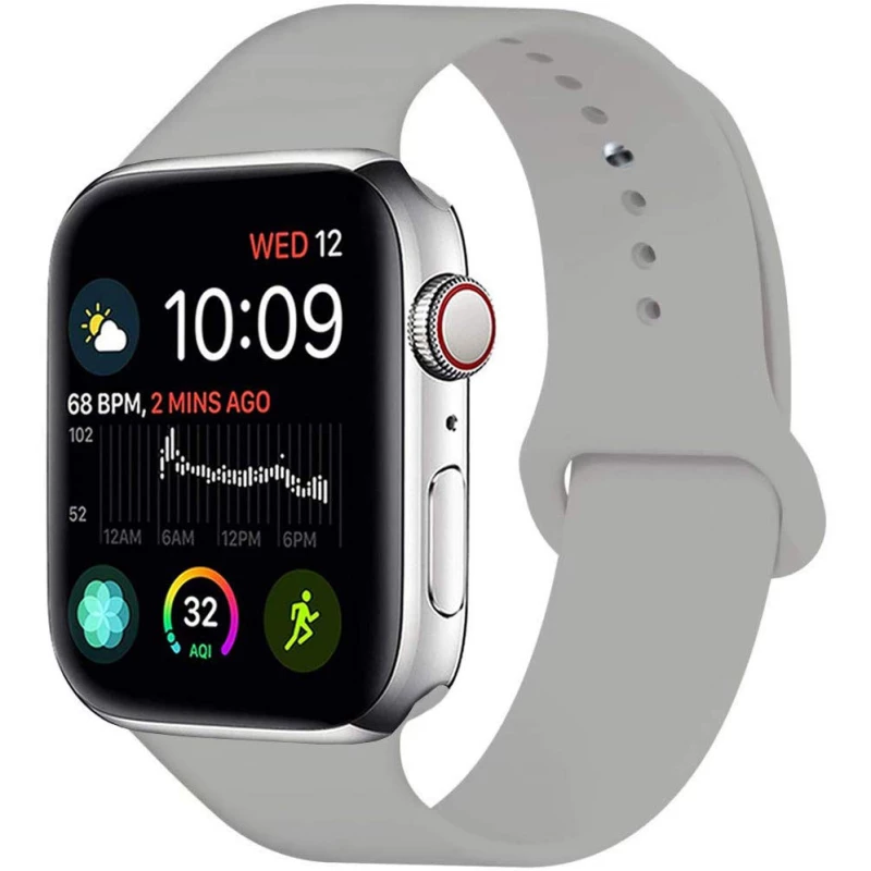 

Силіконовий ремінець для Apple watch 42mm/44mm/45mm/49mm (Темно-сірий)