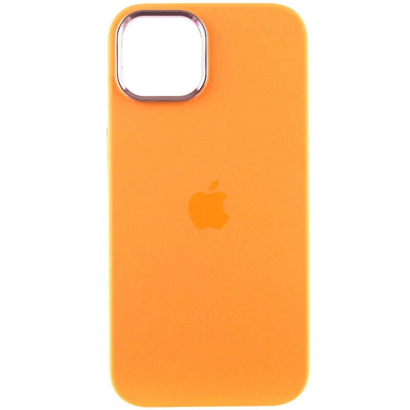Чохол Silicone Case з металевими кнопками на Apple iPhone 12 Pro Max (6.7") – Помаранчевий / Marigold. Фото 3 з 9