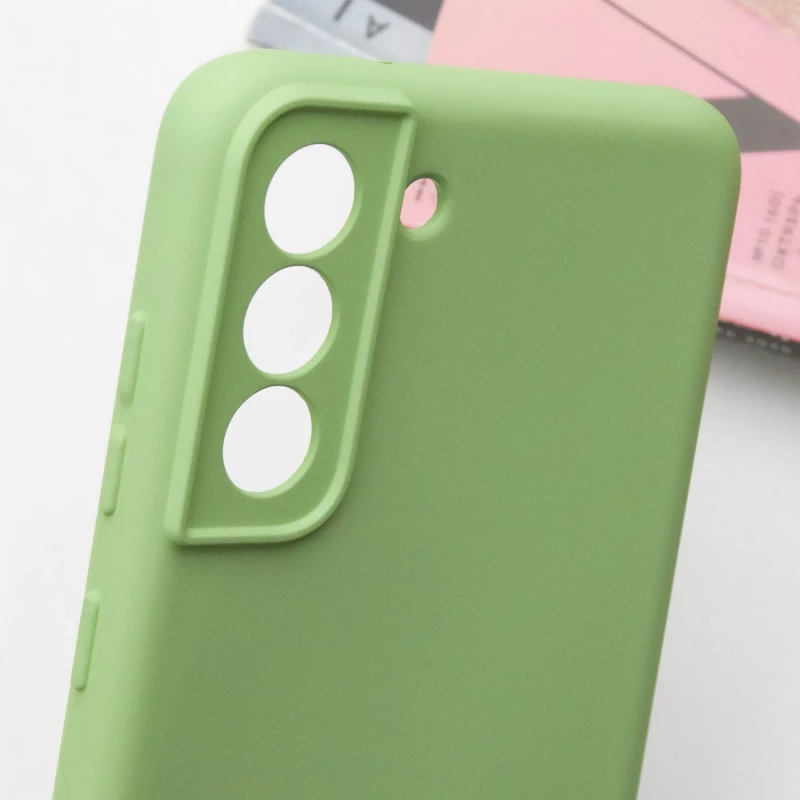 Кольоровий силіконовий чохол GETMAN із закритою камерою для Samsung Galaxy S21 – Зелений / Pistachio. Фото 4 з 6