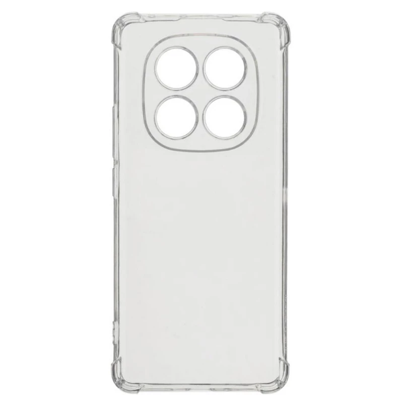 Ультратонкий силіконовий чохол GETMAN з критими бортами та камерою для Xiaomi Redmi Note 14 Pro+ 5G – Безбарвний (прозорий). Фото 5 з 8