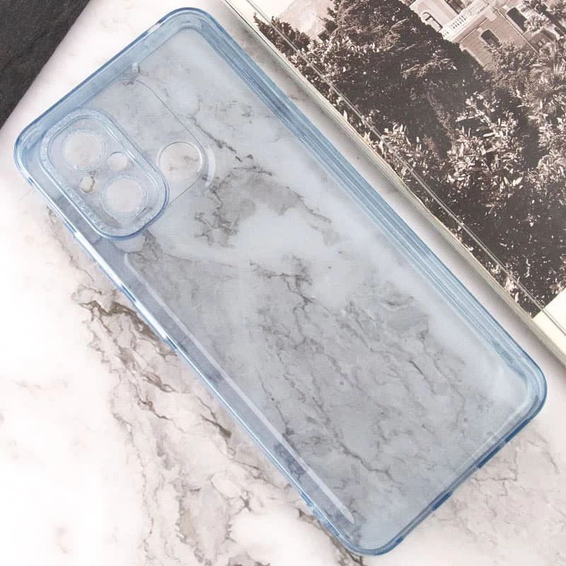 Силіконовий чохол з візерунком на Xiaomi Redmi 12C / Poco C55 – Блакитний. Фото 4 з 7