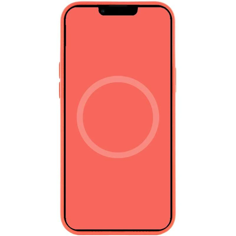 Чохол Silicone case Premium з Magsafe та анімацією на Apple iPhone 12 – Помаранчевий / Pink citrus. Фото 4 з 7