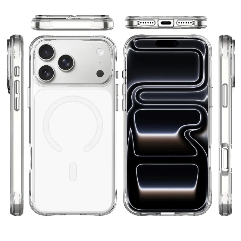 Чохол TPU+PC Space Pure Color with Magnetic Fit для Apple iPhone 17 Pro – White. Фото 3 з 3