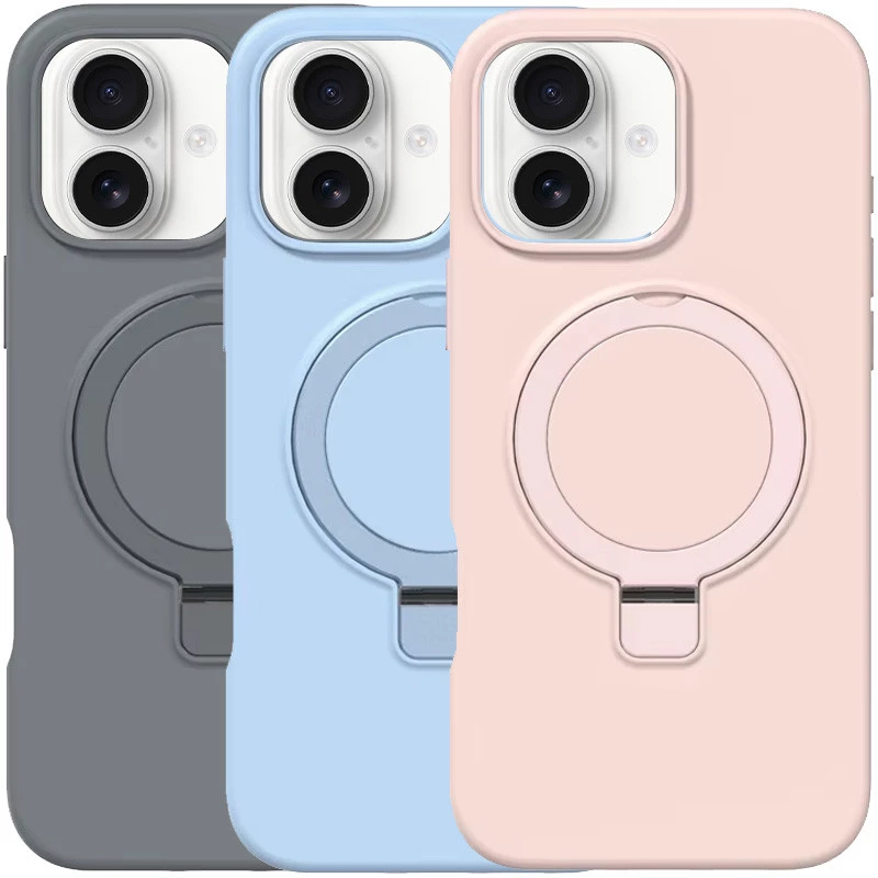 Силіконовий чохол Full Protective з кільцем-тримачем (без логотипу) для Apple iPhone 16 Plus фото 1 з 2