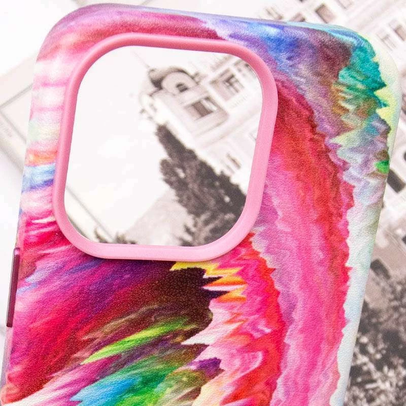 Шкіряний чохол Colour Splash with MagSafe на Apple iPhone 13 Pro Max (6.7") – Pink / Blue. Фото 8 з 8